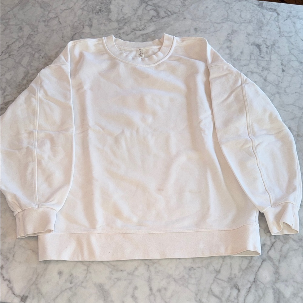 Lululemon Athletica White Crewneck Sweater